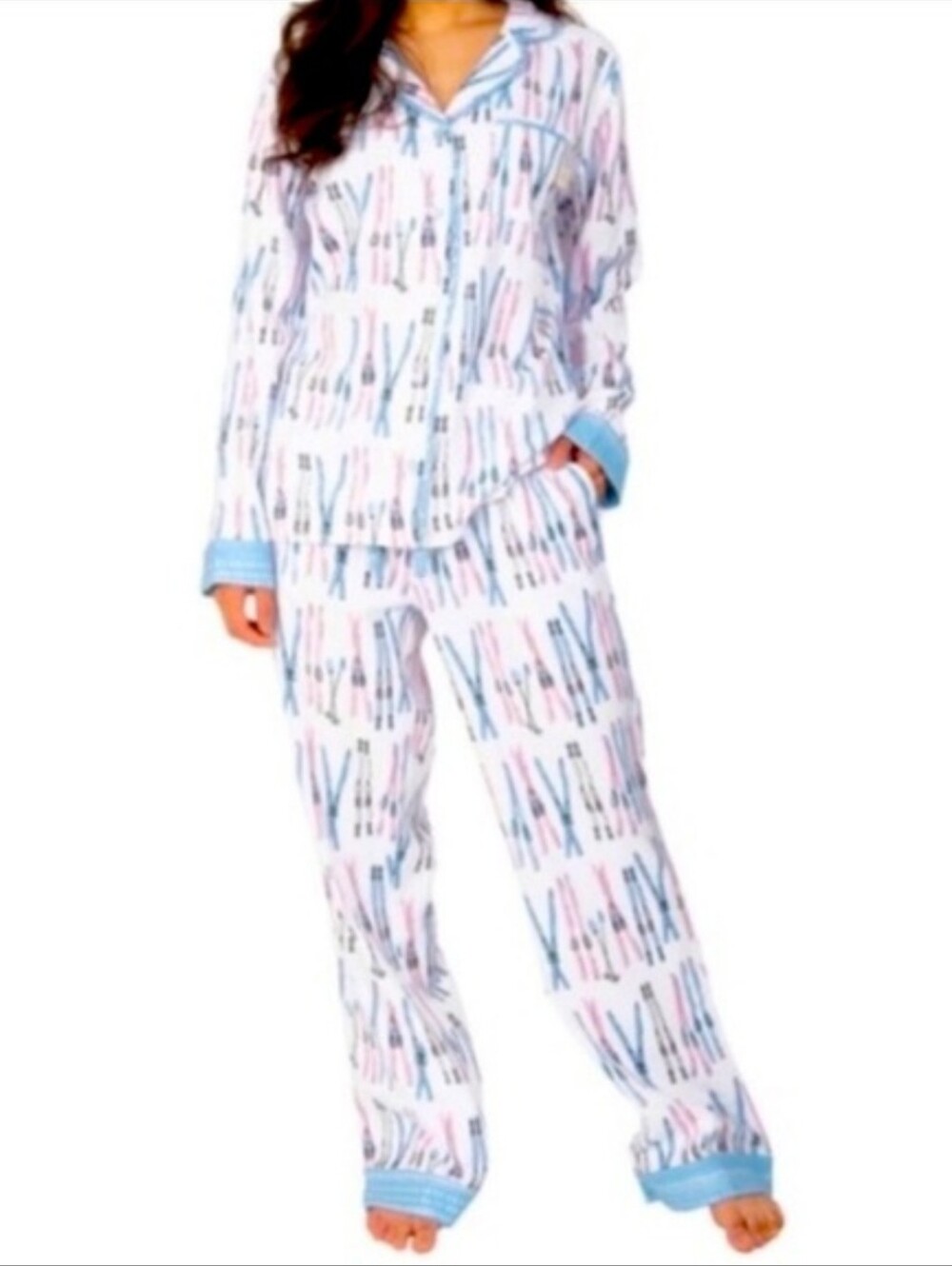 Munki munki ski pajama Set flannel Cotton Blend Small
